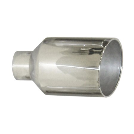 Pypes Performance Exhaust 4 x 10 x 18 in. Rolled Bolt on Tail Pipe Tip, White PYPEVT410